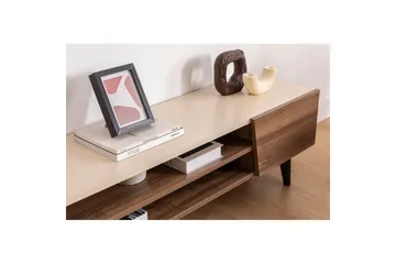 Torin Tv-bänk 180 cm - Valnöt/Beige - Möbler - Tv möbel & mediamöbel - TV bänk & mediabänk