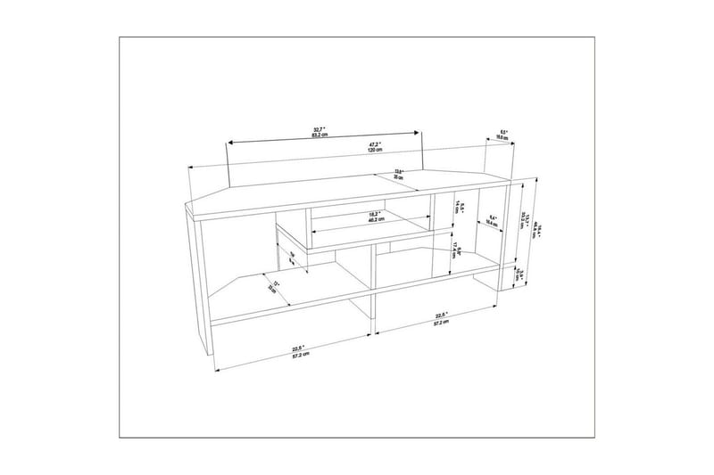 Torlin Tv-bänk 120 cm - Grön - Möbler - Tv möbel & mediamöbel - TV bänk & mediabänk
