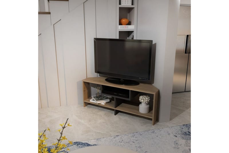 Torlin Tv-bänk 120 cm - Valnöt/Vit - Möbler - Tv möbel & mediamöbel - TV bänk & mediabänk