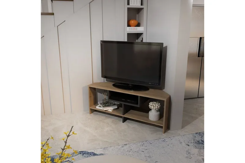 Torlin Tv-bänk 120 cm - Valnöt/Vit - Möbler - Tv möbel & mediamöbel - TV bänk & mediabänk