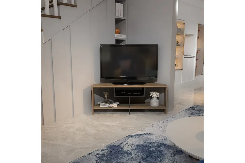 Torlin Tv-bänk 120 cm - Valnöt/Vit - Möbler - Tv möbel & mediamöbel - TV bänk & mediabänk