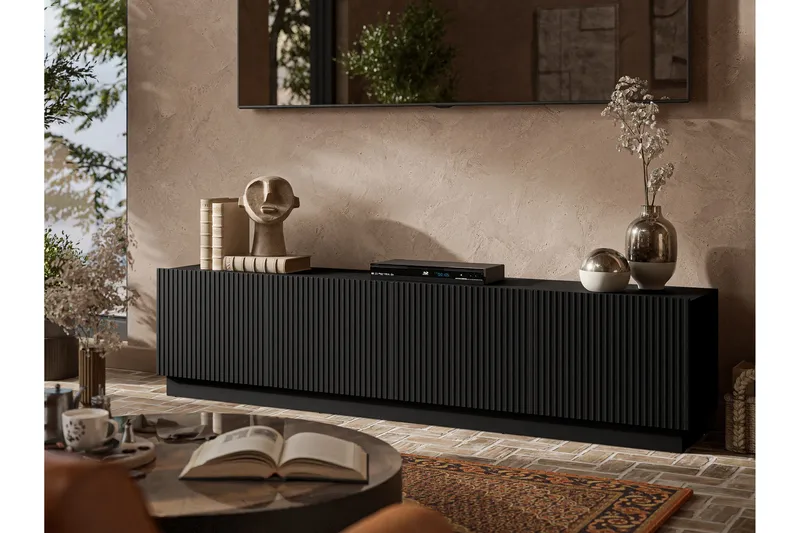 Torvalen Tv-bänk 200 cm - Svart - Möbler - Tv möbel & mediamöbel - TV bänk & mediabänk