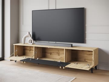 Torvos Golvstående TV Bänk 180 cm med Förvaring i Målat Trä - Beige - Möbler - Tv möbel & mediamöbel - TV bänk & mediabänk