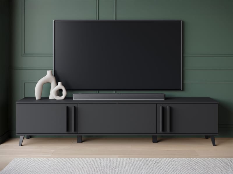 Torvos Tv-bänk 180 cm - Svart - Möbler - Tv möbel & mediamöbel - TV bänk & mediabänk