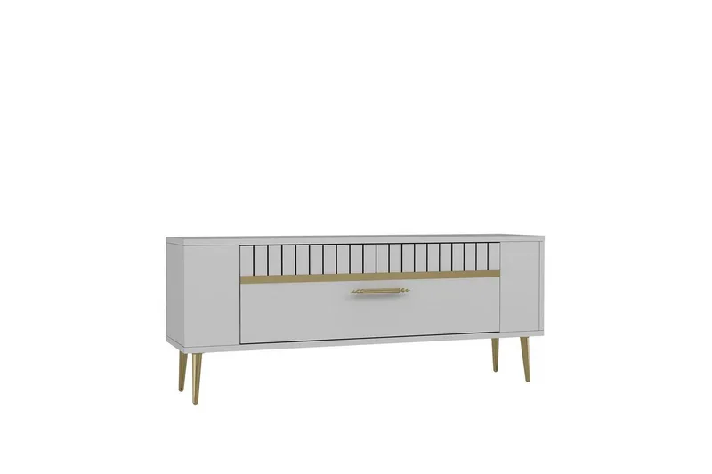 Tovren Tv-bänk 120 cm - Vit/Guld - Möbler - Tv möbel & mediamöbel - TV bänk & mediabänk