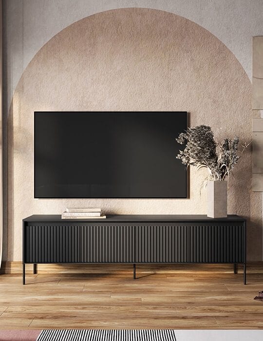 Trend TV-bänk B193 cm - Svart - svart - Möbler - Tv möbel & mediamöbel - TV bänk & mediabänk