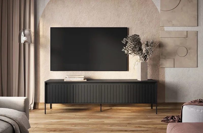 Trend TV-bänk B193 cm - Svart - svart - Möbler - Tv möbel & mediamöbel - TV bänk & mediabänk