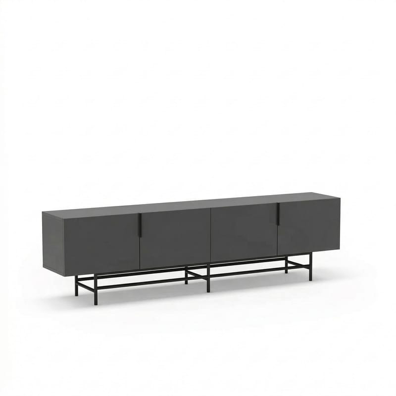 Truvia TV-bänk 200x55x35 cm, Antracit/Svart