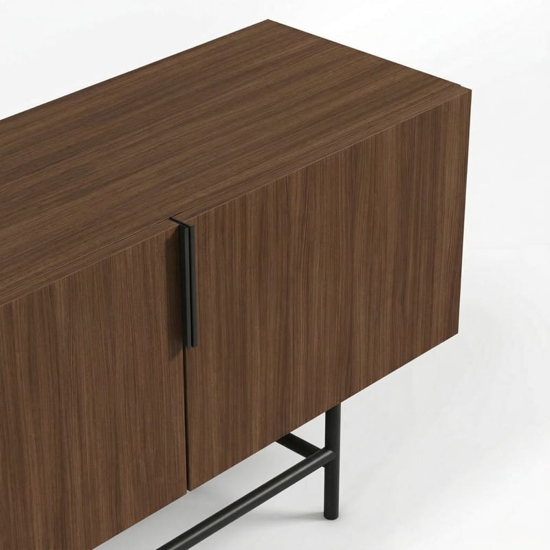 Truvia TV-bänk 200x55x35 cm - Valnöt och svart - Möbler - Tv möbel & mediamöbel - TV bänk & mediabänk