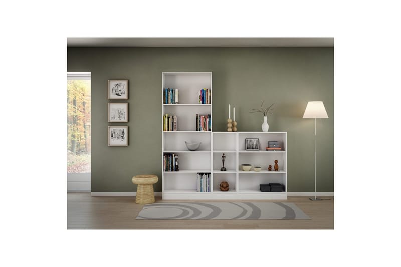 Trysil Bokhylla 107 cm - Vit - Förvaring - Hylla - Bokhylla