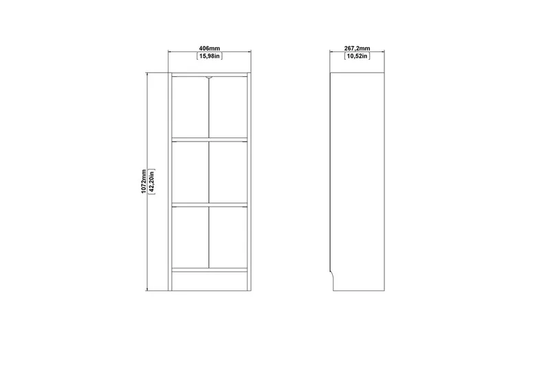 Trysil Bokhylla 107 cm - Vit - Förvaring - Hylla - Bokhylla