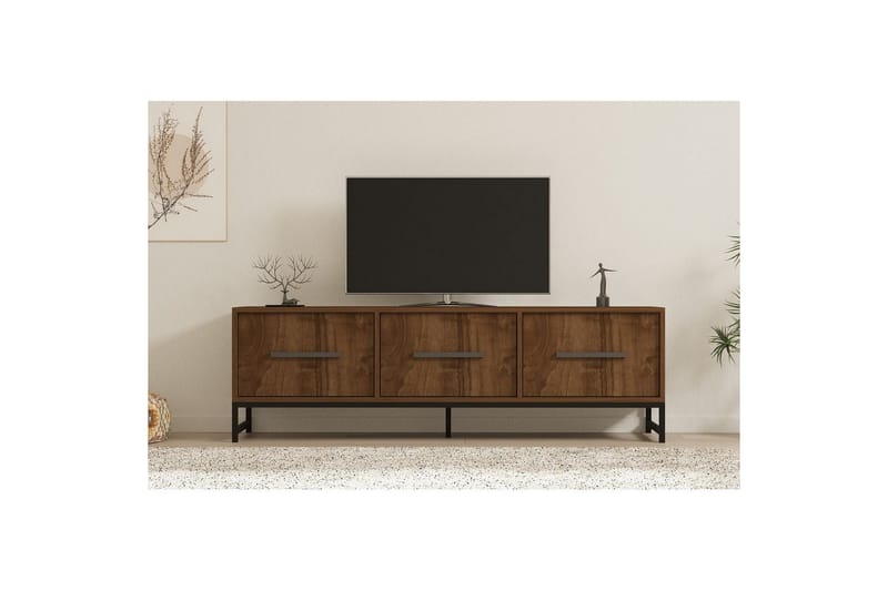 Tukums Tv-bänk 160 cm - Rödfärgat trä - Möbler - Tv möbel & mediamöbel - TV bänk & mediabänk