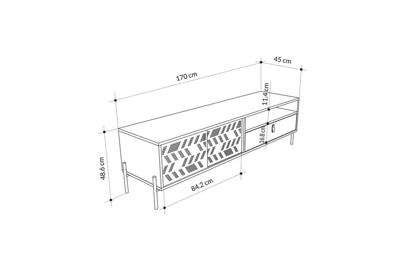 Tv-bänk & mediabänk Homitis TV-bänk Dionysos Hitit Flerfärgad - Möbler - Tv möbel & mediamöbel - TV bänk & mediabänk