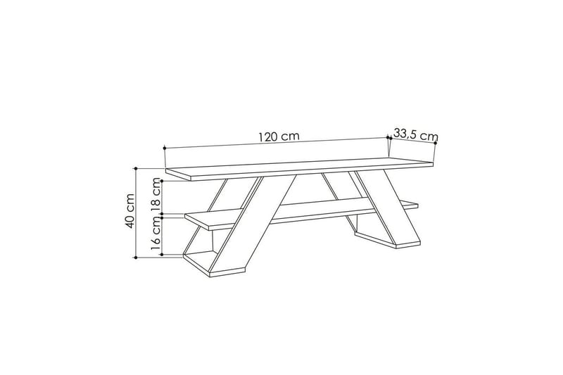 Tv-bänk & mediabänk Homitis TV-bänk Janesh Antracit,Vit - Möbler - Tv möbel & mediamöbel - TV bänk & mediabänk