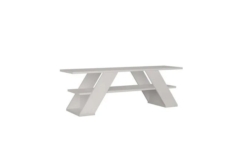 Tv-bänk & mediabänk Homitis TV-bänk Janesh Vit - Möbler - Tv möbel & mediamöbel - TV bänk & mediabänk