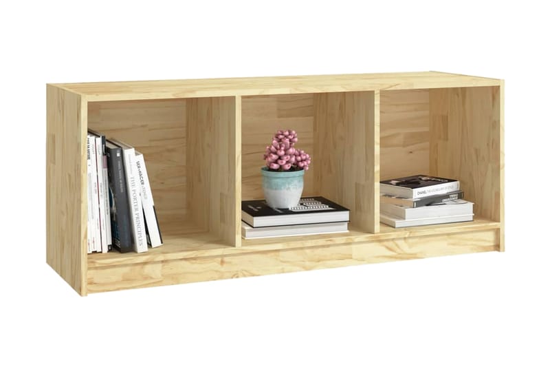 TV-bänk 104x33x41 cm massiv furu - Brun - Möbler - Tv möbel & mediamöbel - TV bänk & mediabänk
