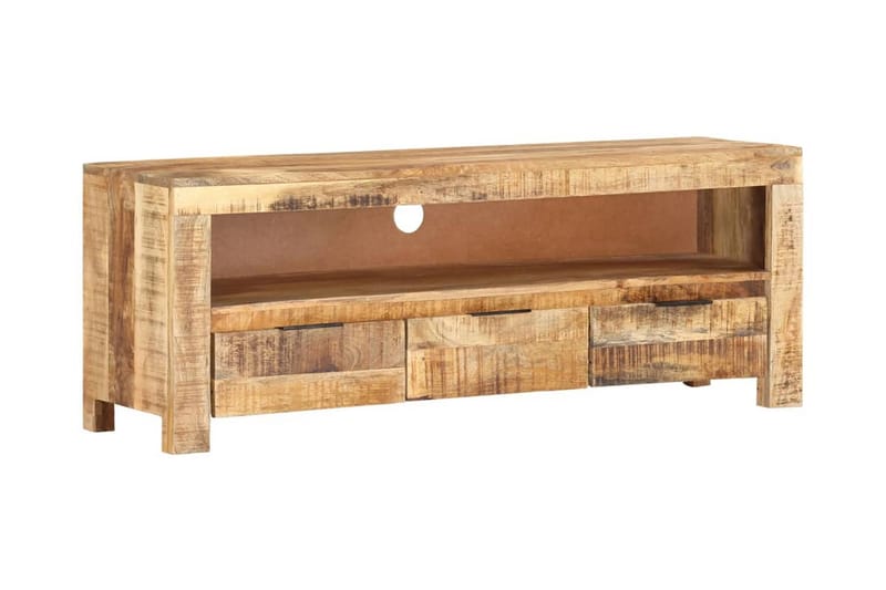 TV-bänk 110x30x40 cm grovt mangoträ - Brun - Möbler - Tv möbel & mediamöbel - TV bänk & mediabänk