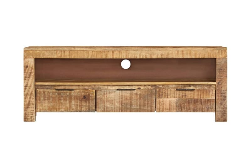 TV-bänk 110x30x40 cm grovt mangoträ - Brun - Möbler - Tv möbel & mediamöbel - TV bänk & mediabänk