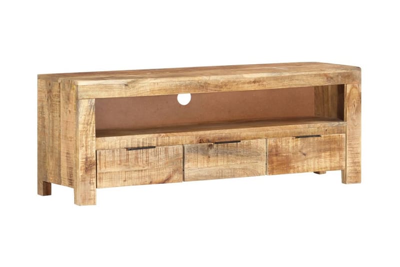 TV-bänk 110x30x40 cm grovt mangoträ - Brun - Möbler - Tv möbel & mediamöbel - TV bänk & mediabänk