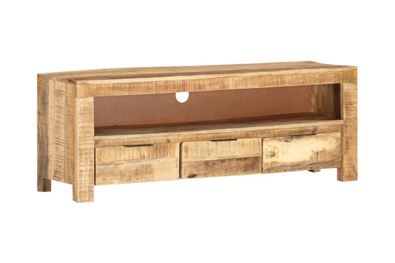 TV-bänk 110x30x40 cm grovt mangoträ - Brun - Möbler - Tv möbel & mediamöbel - TV bänk & mediabänk