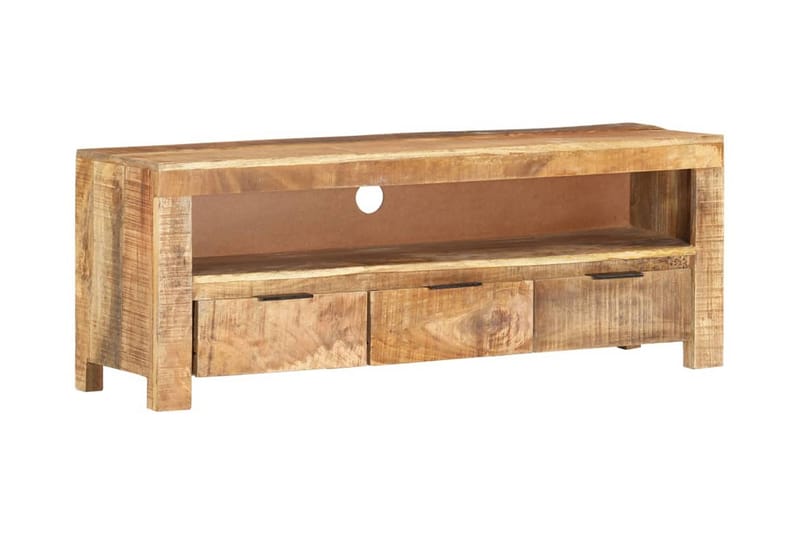 TV-bänk 110x30x40 cm grovt mangoträ - Brun - Möbler - Tv möbel & mediamöbel - TV bänk & mediabänk