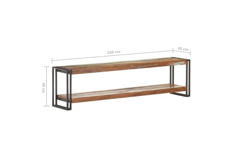 TV-bänk 150x30x40 cm massivt återvunnet trä - Brun - Möbler - Tv möbel & mediamöbel - TV bänk & mediabänk