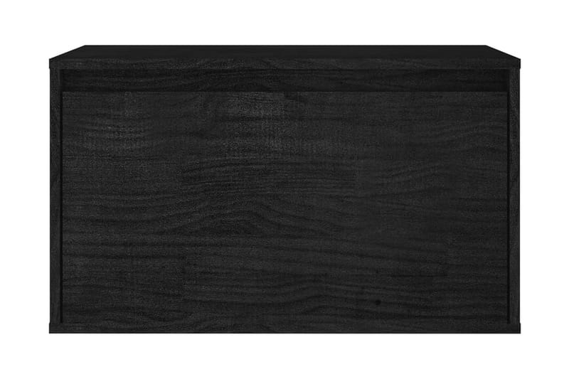 Tv-bänk 3 st svart massiv furu - Svart - TV bänk & mediabänk