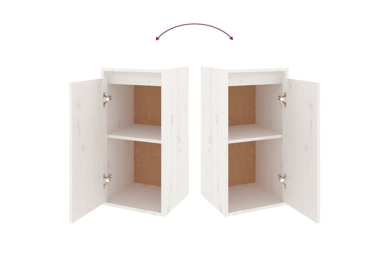 Tv-bänk 4 delar vit massiv furu - Vit - Möbler - Tv möbel & mediamöbel - TV bänk & mediabänk