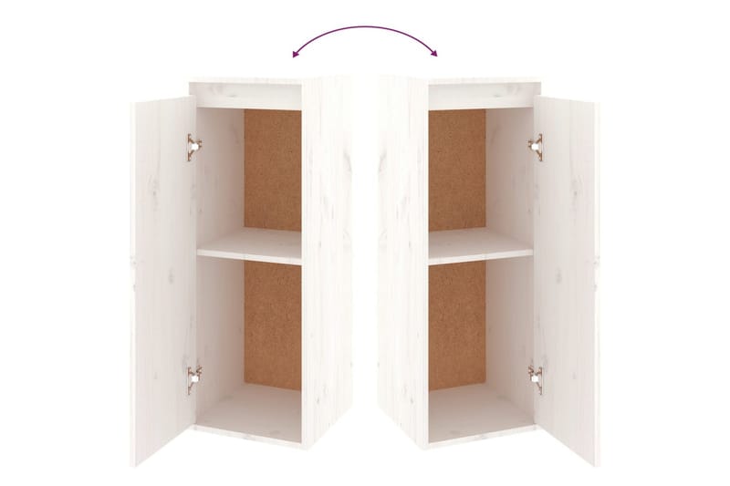 Tv-bänk 4 delar vit massiv furu - Vit - Möbler - Tv möbel & mediamöbel - TV bänk & mediabänk