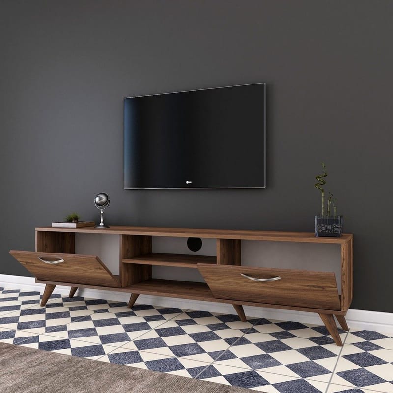 TV-bänk Anon 180 cm - Mörk valnöt - Möbler - Tv möbel & mediamöbel - TV bänk & mediabänk