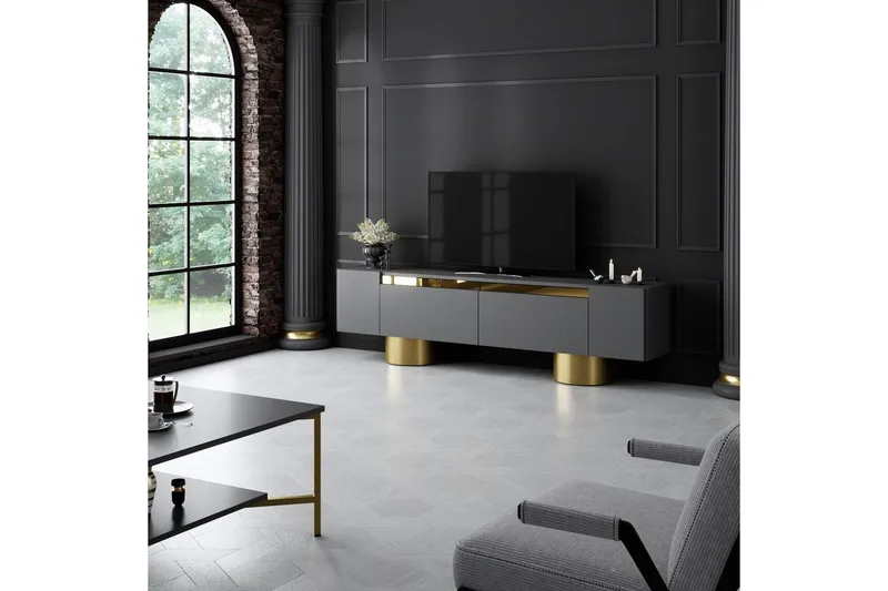 TV-bänk Antracit / Rany - Antracit / Rany - Möbler - Tv möbel & mediamöbel - TV bänk & mediabänk