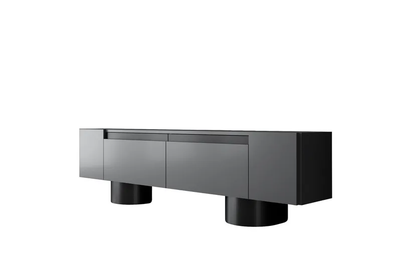 TV-bänk Antracit / Svart - Antracit / Svart - Möbler - Tv möbel & mediamöbel - TV bänk & mediabänk