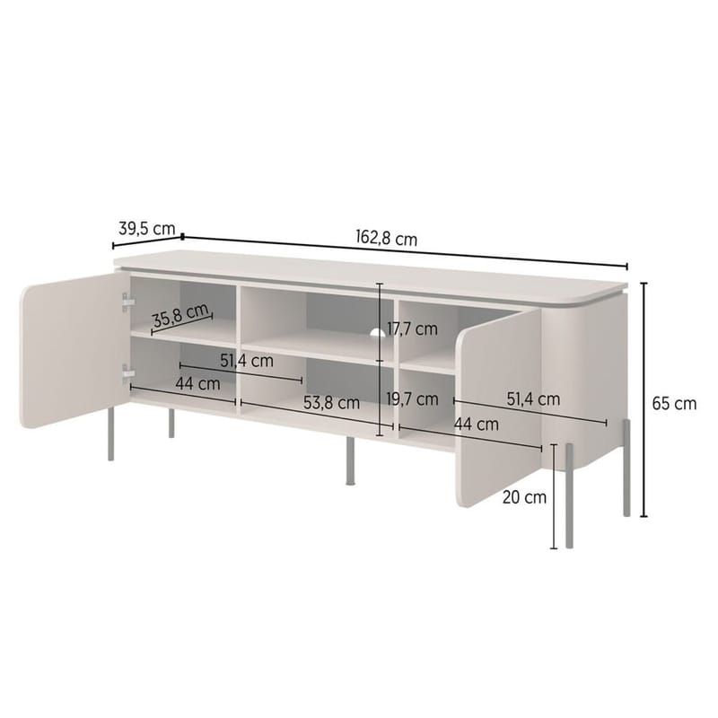 Tv-bänk Bello 2 dörrar - Möbler - Tv möbel & mediamöbel - TV bänk & mediabänk