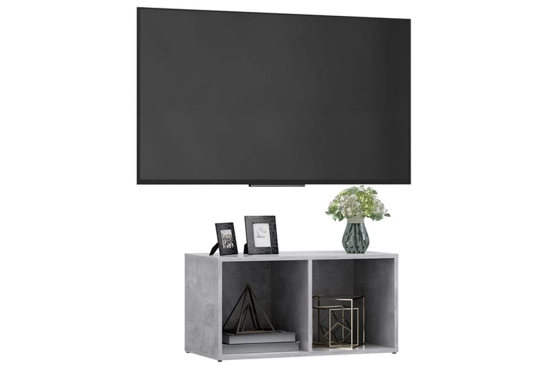 TV-bänk betonggrå 72x35x36,5 cm spånskiva - Grå - Möbler - Tv möbel & mediamöbel - TV bänk & mediabänk