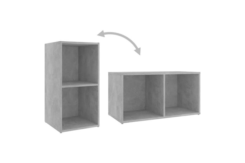 TV-bänk betonggrå 72x35x36,5 cm spånskiva - Grå - Möbler - Tv möbel & mediamöbel - TV bänk & mediabänk