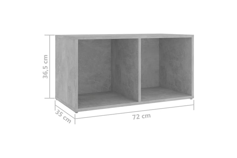 TV-bänk betonggrå 72x35x36,5 cm spånskiva - Grå - Möbler - Tv möbel & mediamöbel - TV bänk & mediabänk