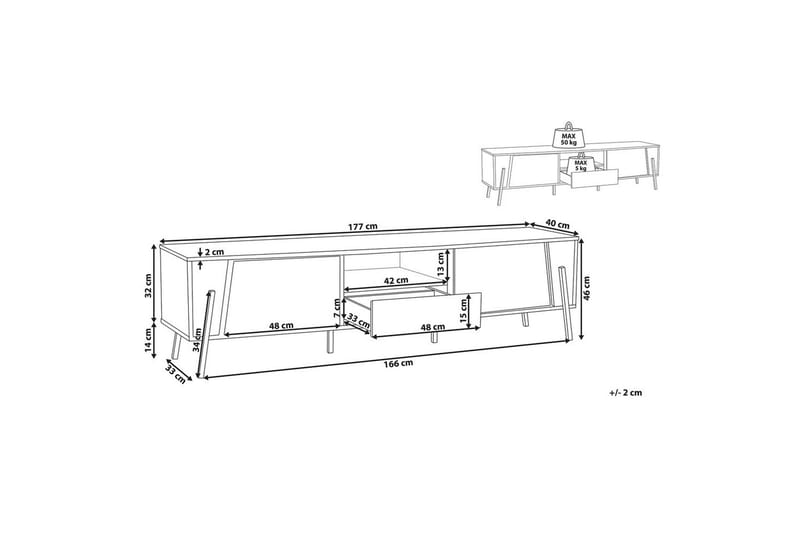 TV-bänk Blackpool - Möbler - Tv möbel & mediamöbel - TV bänk & mediabänk