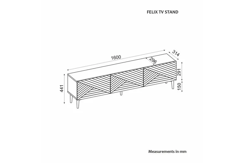 TV-bänk Botswana Vit - Vit - Möbler - Tv möbel & mediamöbel - TV bänk & mediabänk