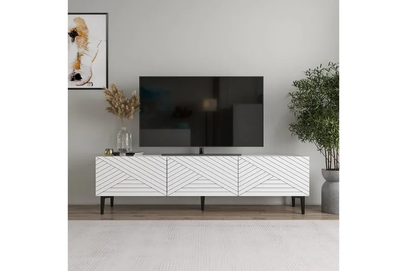 TV-bänk Botswana Vit - Vit - Möbler - Tv möbel & mediamöbel - TV bänk & mediabänk