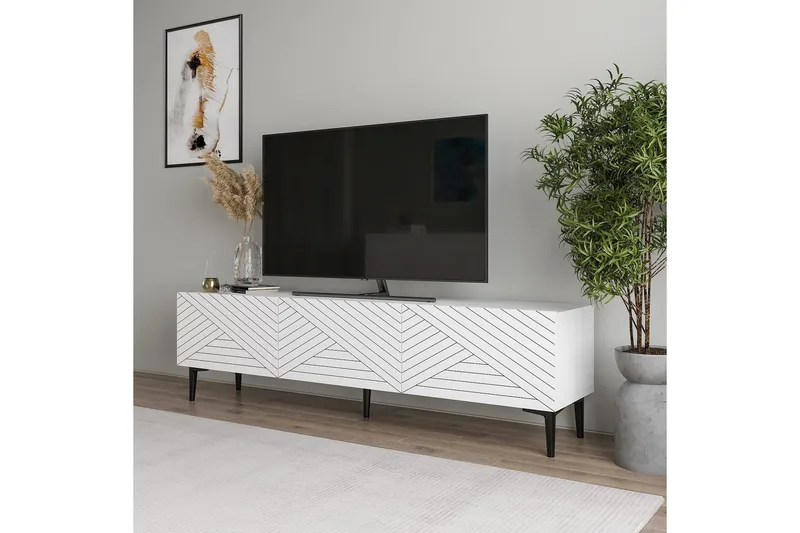 TV-bänk Botswana Vit - Vit - Möbler - Tv möbel & mediamöbel - TV bänk & mediabänk