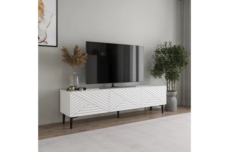 TV-bänk Botswana Vit - Vit - Möbler - Tv möbel & mediamöbel - TV bänk & mediabänk