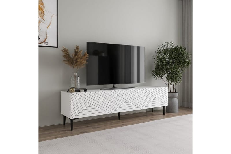 TV-bänk Botswana Vit - Vit - Möbler - Tv möbel & mediamöbel - TV bänk & mediabänk