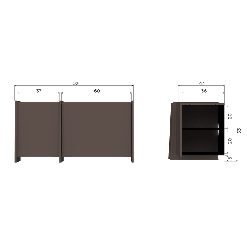 Tv-bänk Brock 102 cm - Mellanbrun - Möbler - Tv möbel & mediamöbel - TV bänk & mediabänk