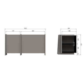 Tv-bänk Brock 102 cm - Varmgrå - Möbler - Tv möbel & mediamöbel - TV bänk & mediabänk