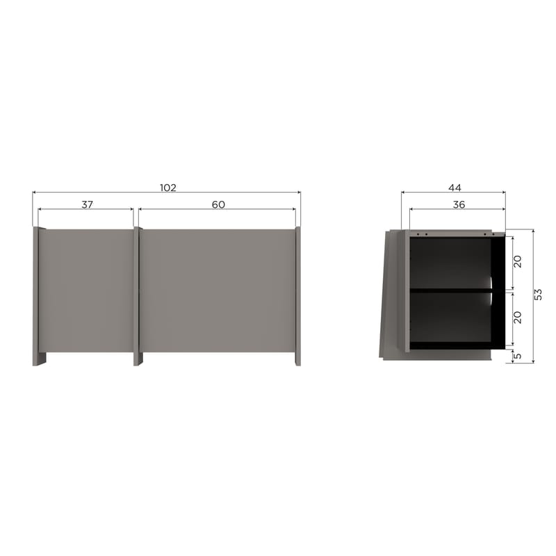 Tv-bänk Brock 102 cm - Varmgrå - Möbler - Tv möbel & mediamöbel - TV bänk & mediabänk