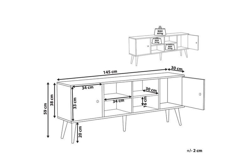 TV-bänk Chandler - Möbler - Tv möbel & mediamöbel - TV bänk & mediabänk