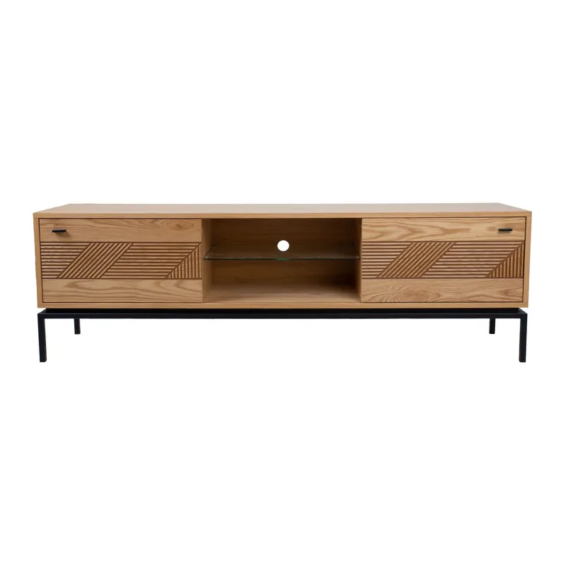 TV-bänk Cindy 180x40x55 cm MDF - ljus ek - Möbler - Tv möbel & mediamöbel - TV bänk & mediabänk