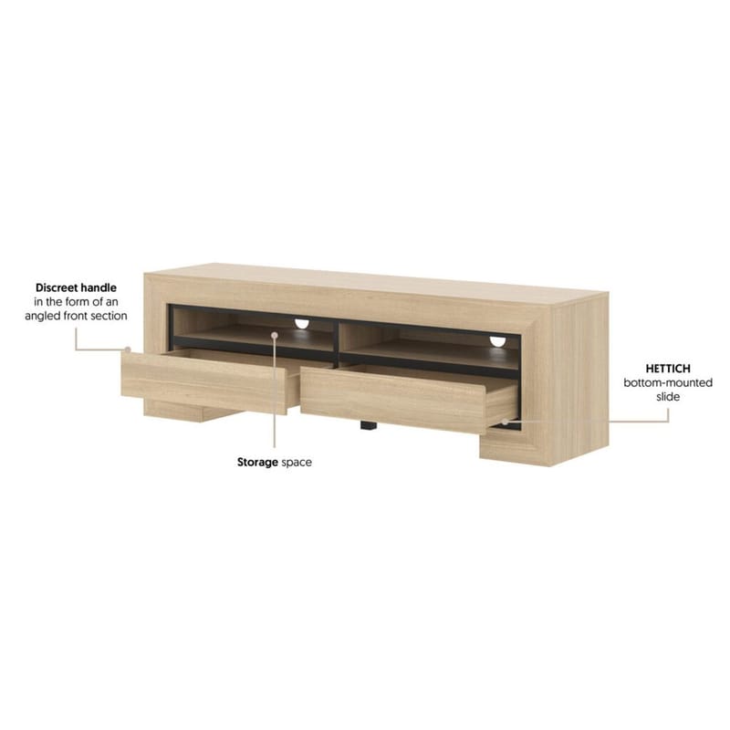 Tv-bänk Cuba II med 2 Lådor - Möbler - Tv möbel & mediamöbel - TV bänk & mediabänk