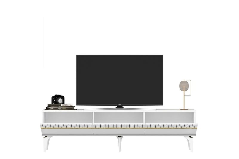 TV-bänk Defneia Vit / Rany - Vit / Rany - Möbler - Tv möbel & mediamöbel - TV bänk & mediabänk