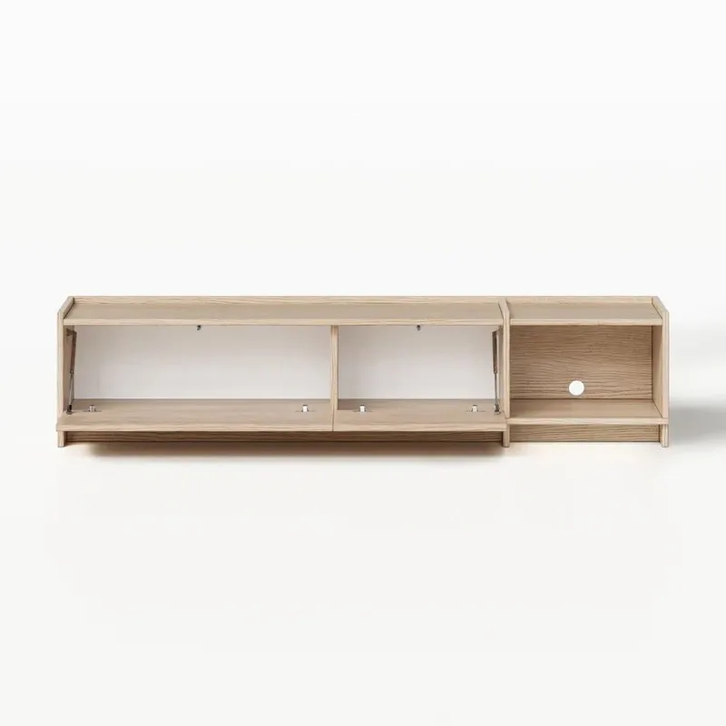 TV-bänk Deyloris 180 cm - ljust naturträ - Möbler - Tv möbel & mediamöbel - TV bänk & mediabänk